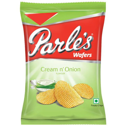 15x Parle Wafers Potato Chips - Cream N Onion Flavour, Pack of 15 - 110 g each