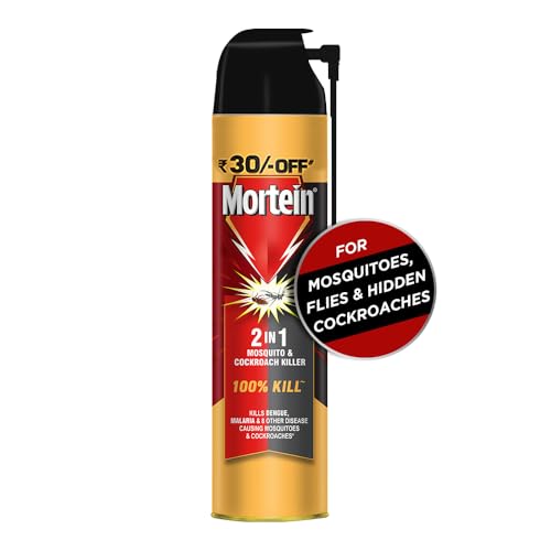 Mortein 2 In 1 Mosquito And Cockroach Killer Spray - 400Ml | Lemon Fragrance | 100% Kill Guarantee, Pack Of 1