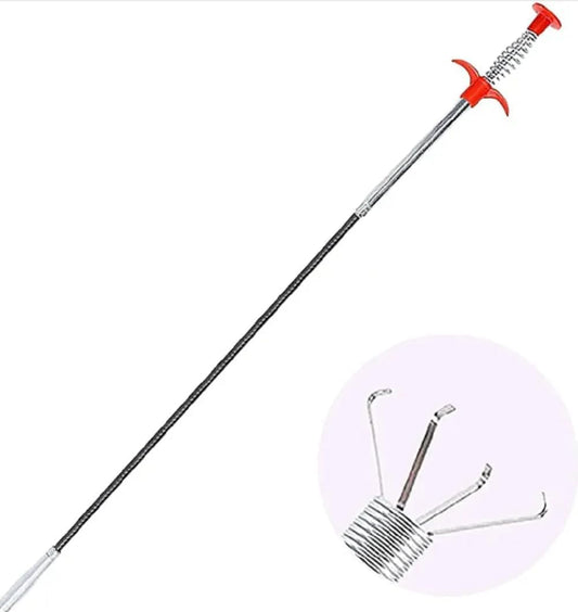 H.N.P ENTERPRISE Drain Cleaner Stick - Multipurpose Stainless Steel Long Hair and Dirt Removal for Drain, Sink, Bathtub, Sewer Cleaning