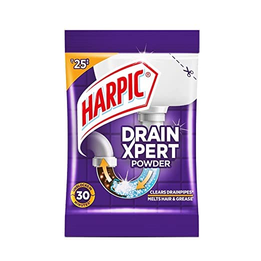 Harpic Drain Xpert Drain Cleaning Powder (50g) (PACK OF 20) ...UNIQUE