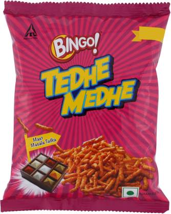 50x Bingo Tedhe Medhe Chips, Pack of 50 (50 g each)
