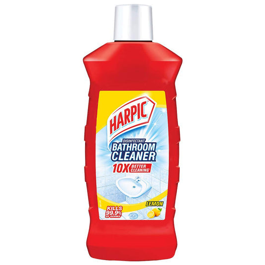 Harpic Bathroom Cleaner Liquid, Lemon - 1 Litre | New Thicker Bathroom Floor Cleaner | Red Harpic Bottle