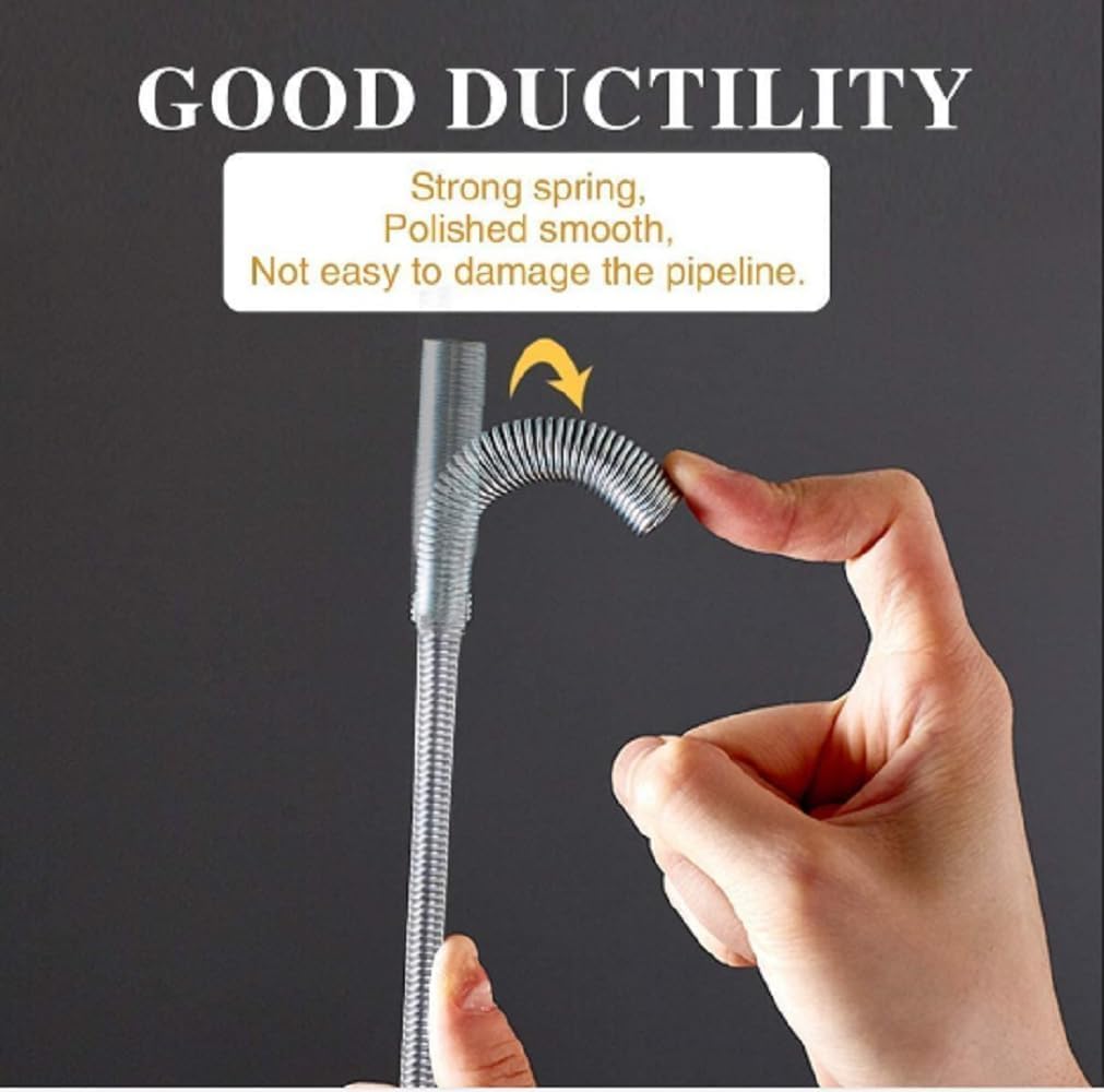 H.N.P ENTERPRISE Drain Cleaner Stick - Multipurpose Stainless Steel Long Hair and Dirt Removal for Drain, Sink, Bathtub, Sewer Cleaning