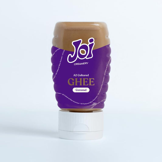 JOI Farm Caramel Cultured A2 Cow Desi Ghee 200 Ml X 1 (Brown Ghee) | Authentic Bengali Ghee | Pure Gawa Ghee | Certified and Farm-made (200 Ml)