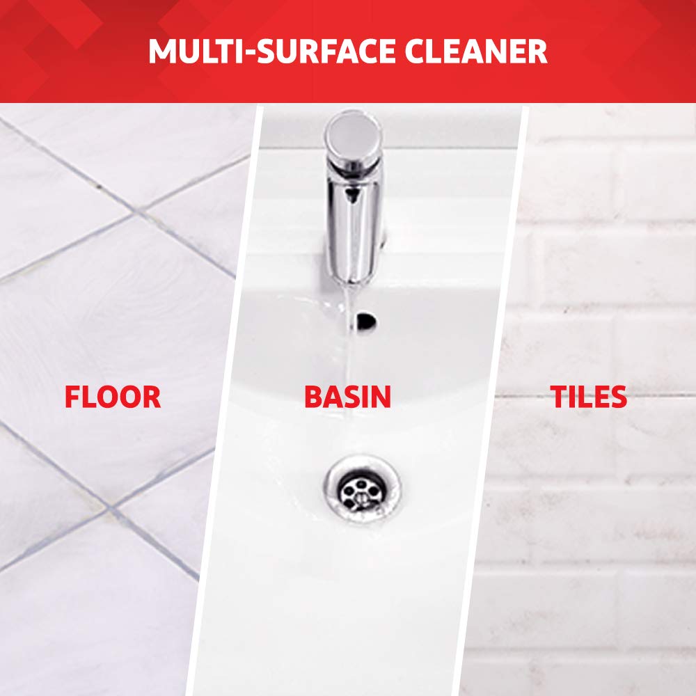 Harpic Bathroom Cleaner Liquid, Lemon - 1 Litre | New Thicker Bathroom Floor Cleaner | Red Harpic Bottle