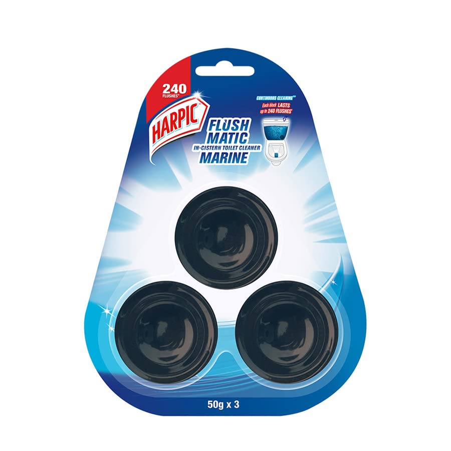 Harpic Flushmatic In-Cistern Toilet Cleaner Blocks, Marine - 150 g | Lasts Upto 240 Flushes & Disinfectant Bathroom Cleaner Liquid, Floral - 1 L | India's # 1 Bathroom Cleaner