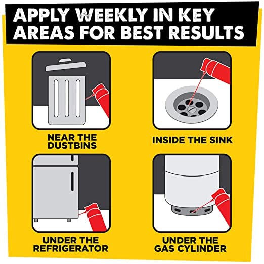 HIT Spray, Crawling Insect Killer Instant Kill, Deep-Reach Nozzle, Fresh Fragrance (Red, 400ml)