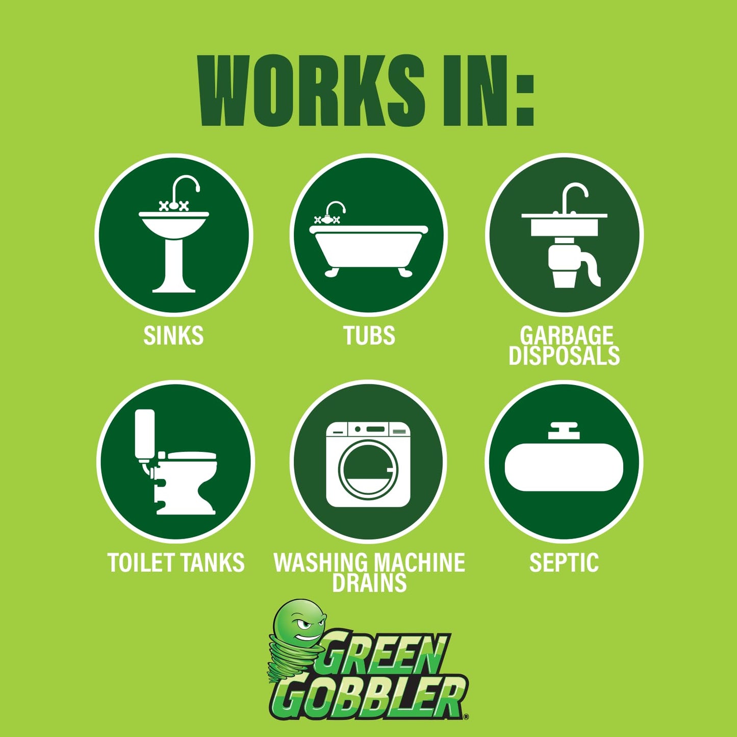 Green Gobbler BIO-Flow Drain Strips - 12 PAC (Drain Cleaner & Deodorizer)