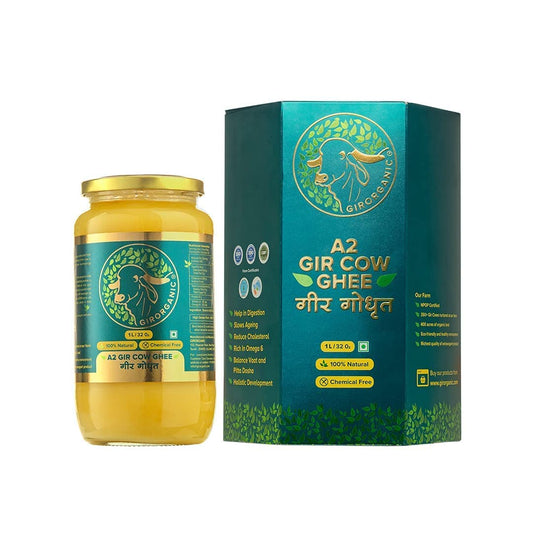 GirOrganic A2 Pure Ghee, Vedic Bilona Method - 1L