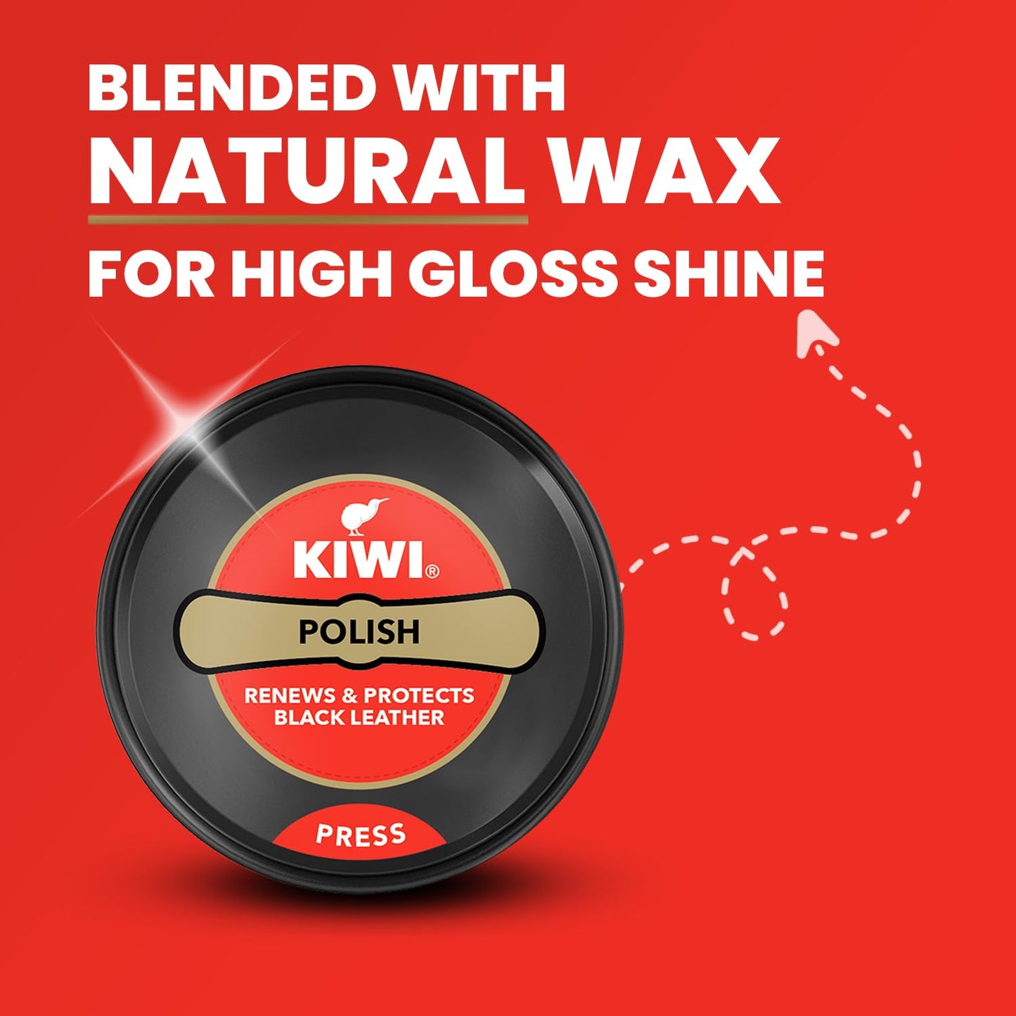 4x Kiwi Wax Shoe Polish | Renews and Protects Leather | For Black Leather (40 gm)  each - Pack of 4