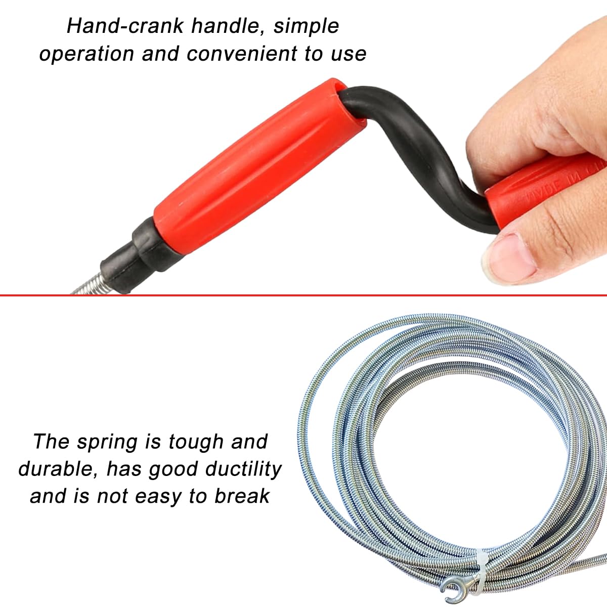 B.K.Jagan and Co Metal Sink & Drain Cleaner Spring Wire Sink Cleaner Snake Unblocker Hair Drain Cleaner 5 Mtr. Length