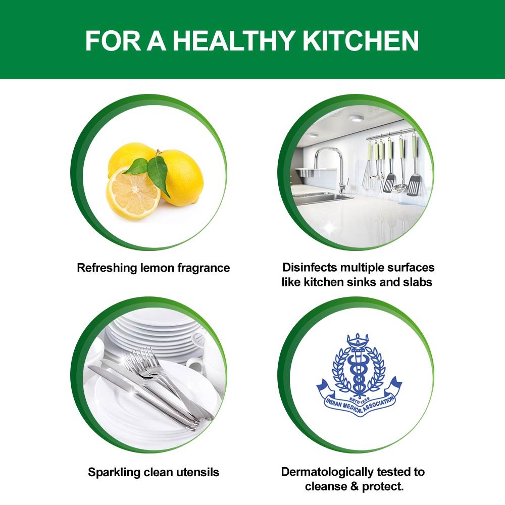 Dettol Kitchen Dish and Slab Gel - 200 ml (Lemon Fresh)