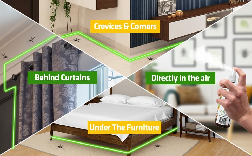 Herbal Strategi Mosquito Repellent Room Spray - 100ml (Pack of 2) | Effective against mosquitoes causing Dengue Zika Chikungunya | 100% Herbal and Chemical free | Baby and Pet safe | Ayush certified