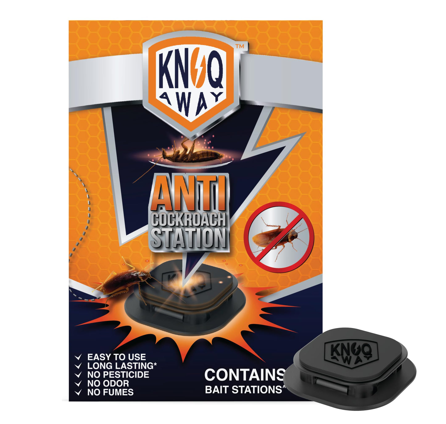 KNOQ AWAY Cockroach Bait, Alternative to Anti Roach Gel, Cockroach Paste, Cockroach Gel, Cockroach Pellet/Powder & Cockroach Spray. Cockroach Repellant for Home,Kitchen, & Hotels (Pack of 6 Baits)