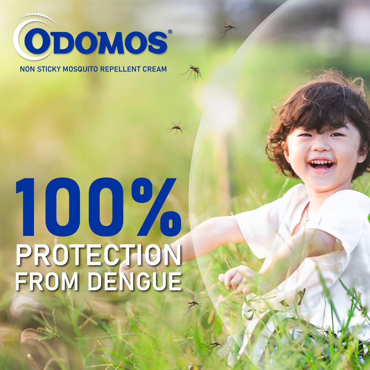 10x Odomos Non-Sticky Mosquito Repellent Cream With Vitamin E & Almond - 100 Gm each - Pack of 10