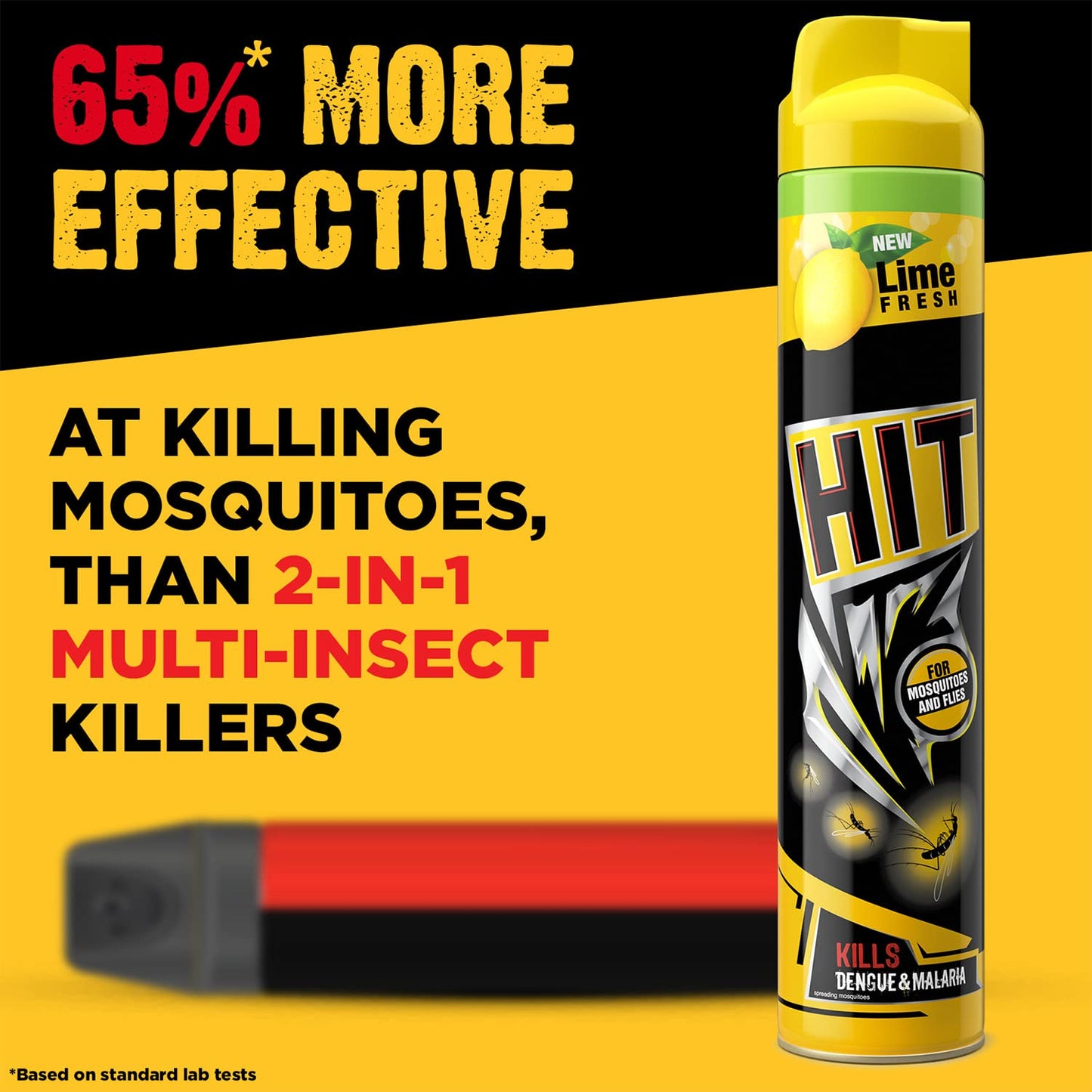 HIT Flying Insect Killer - Mosquito & Fly Killer Spray (400ml) | Lime Fragrance | Instant Kill | Protection from Dengue & Malaria (Pack of 2)