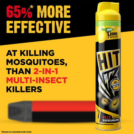 HIT Flying Insect Killer - Mosquito & Fly Killer Spray (400ml) | Lime Fragrance | Instant Kill | Protection from Dengue & Malaria | Pack of 1