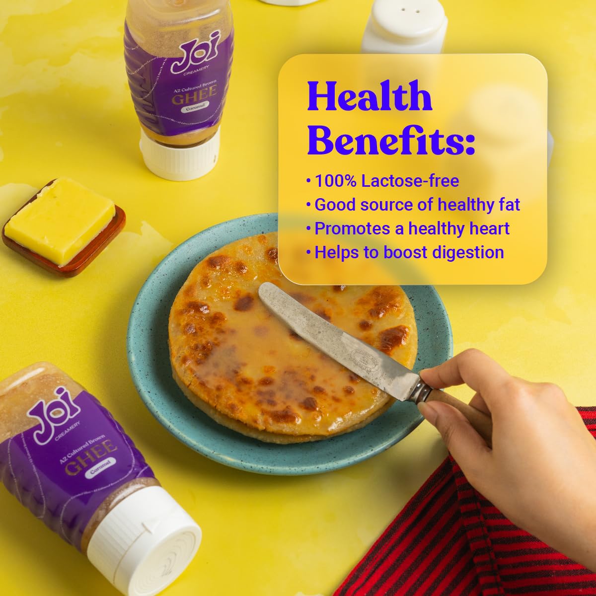 JOI Farm Caramel Cultured A2 Cow Desi Ghee 200 Ml X 1 (Brown Ghee) | Authentic Bengali Ghee | Pure Gawa Ghee | Certified and Farm-made (200 Ml)