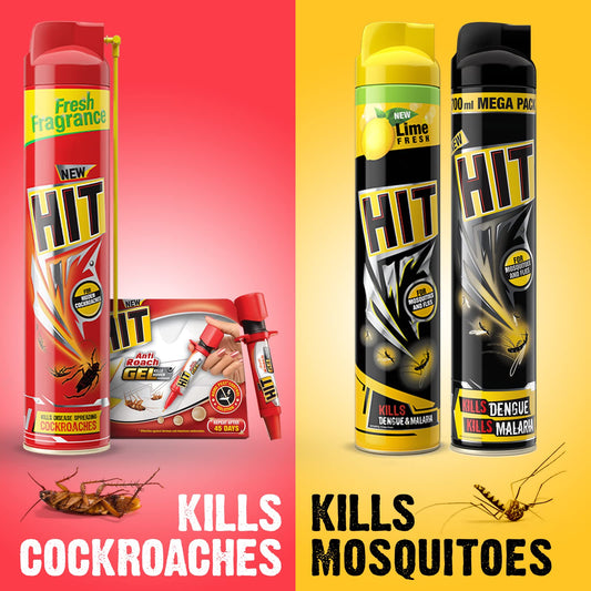 Hit Crawling Insect Killer Cockroach Killer Spray (400Ml) | Instant Kill | Deep-Reach Nozzle | Fresh Fragrance..