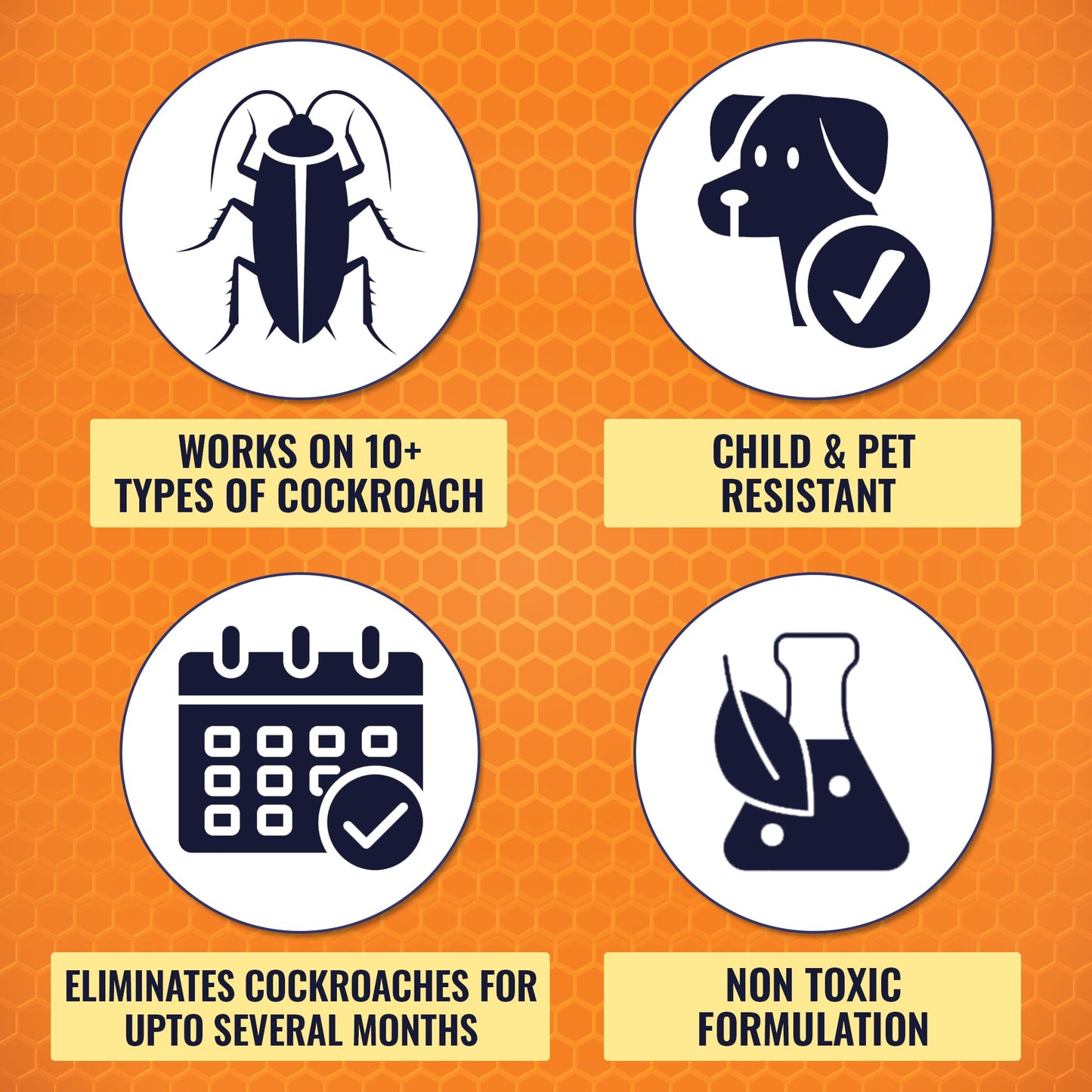 KNOQ AWAY Cockroach Bait, Alternative to Anti Roach Gel, Cockroach Paste, Cockroach Gel, Cockroach Pellet/Powder & Cockroach Spray. Cockroach Repellant for Home,Kitchen, & Hotels (Pack of 6 Baits)