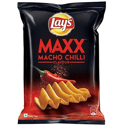 200x Lays Maxx Macho Chilli Flavour, Potato Chips, 39.6G each (Pack of 200)
