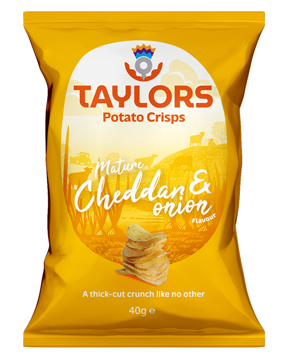 Mature Cheddar & Onion Flavour Potato Crisps 150G